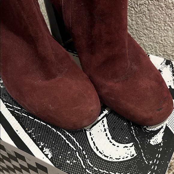 Michael Kors Burgundy Heeled Snake Boots - Picture 6 of 6